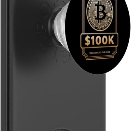 Bitcoin 100k welcome to the club, bitcoin crypto PopSockets PopWallet Black