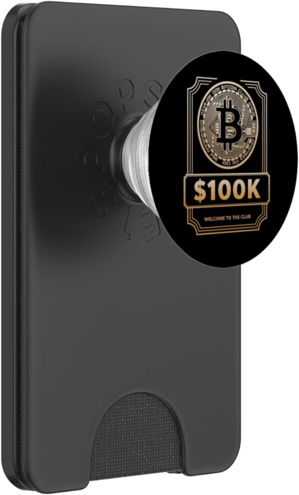 Bitcoin 100k welcome to the club, bitcoin crypto PopSockets PopWallet Black