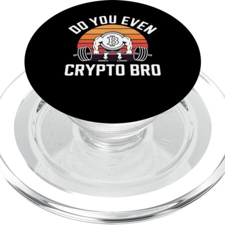 Bitcoin Crypto Bro Investor Trading Merch Gift PopSockets PopGrip for Clear