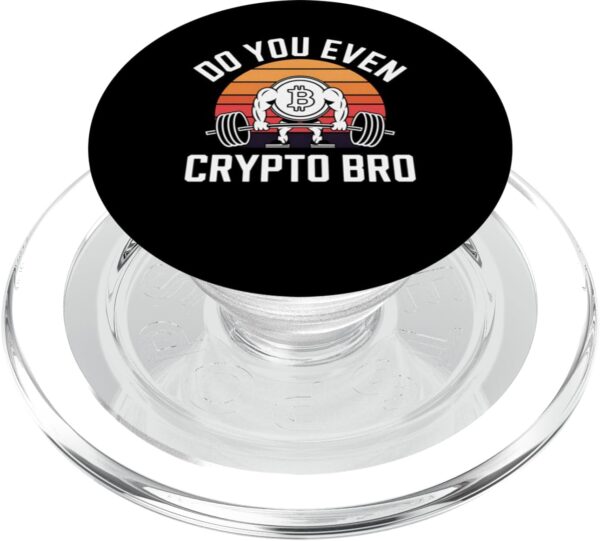Bitcoin Crypto Bro Investor Trading Merch Gift PopSockets PopGrip for Clear