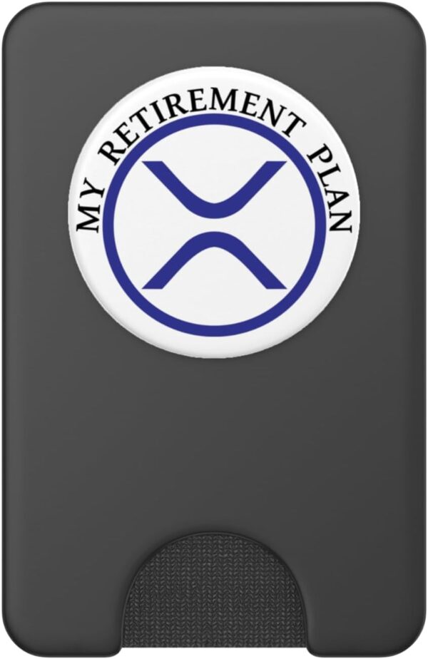 Funny XRP Crypto Coin Ripple Cryptocurrency for Women PopSockets Black - Image 2