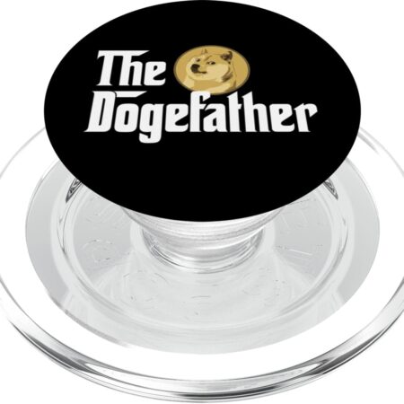Funny The Dogefather Dad Shiba Inu Doge Dogecoin Crypto Meme PopSockets Clear