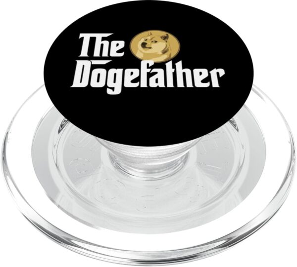 Funny The Dogefather Dad Shiba Inu Doge Dogecoin Crypto Meme PopSockets Clear