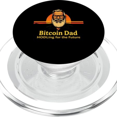 Crypto Dad Design Bitcoin Investor Gift HODL Legend PopSockets Clear