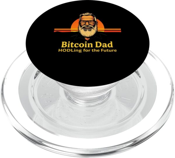 Crypto Dad Design Bitcoin Investor Gift HODL Legend PopSockets Clear