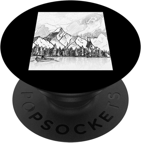 Bitcoin Art Crypto Cryptocurrency Lover Men Women HODL Gift PopSockets Black