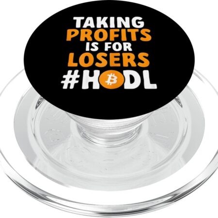Bitcoin Cryptocurrency BTC Crypto Trader Gifts for Men Women PopSockets Clear