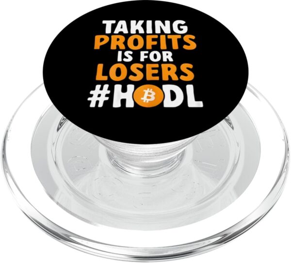 Bitcoin Cryptocurrency BTC Crypto Trader Gifts for Men Women PopSockets Clear