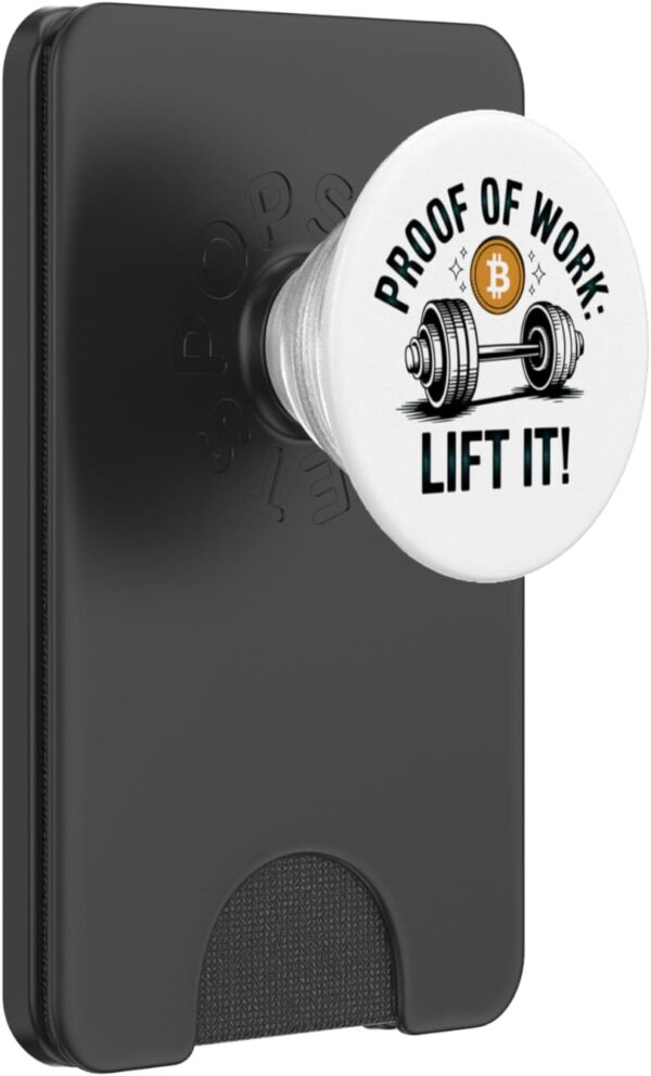Proof of work: lift it, bitcoin gym life, crypto PopSockets Black