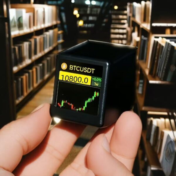 Bitcoin Stock Ticker, Digital Clock with Weather, Temperature, and Black - Image 3