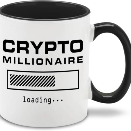 shop4ever Crypto Millionaire Loading... Ceramic Coffee Mug Cup, Black Handle