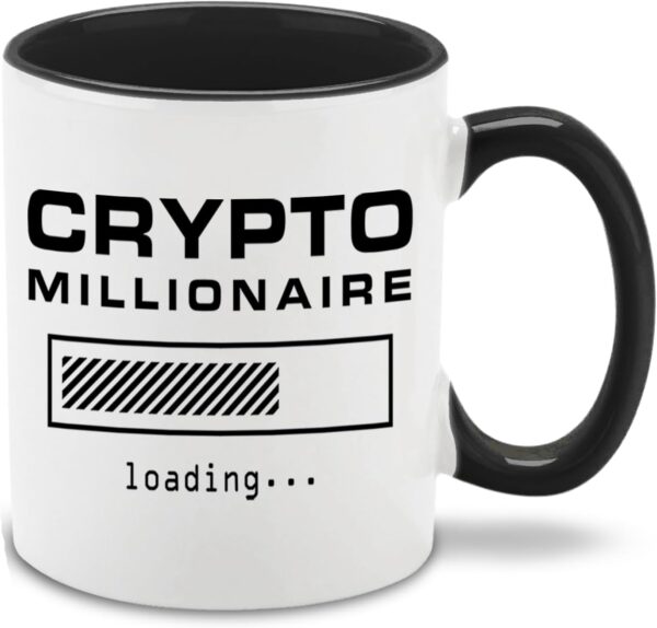 shop4ever Crypto Millionaire Loading... Ceramic Coffee Mug Cup, Black Handle