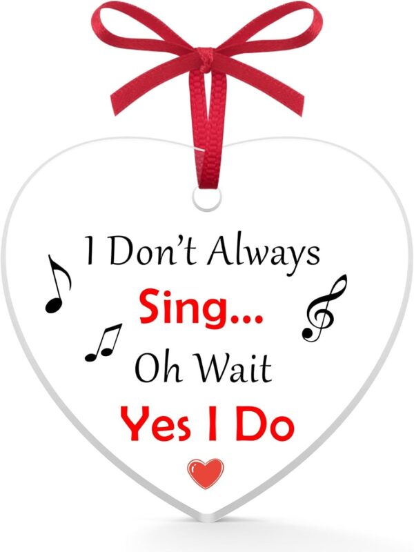 Singing Gifts for Women Clear Acrylic Christmas Tree Ornaments Music...