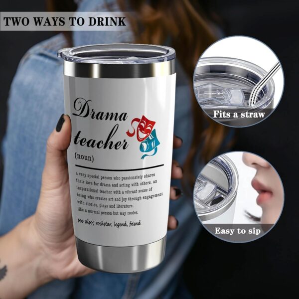 Theater Tumbler, 20 oz Insulated Stainless Steel 20 Ounce, drama teacher - Image 4