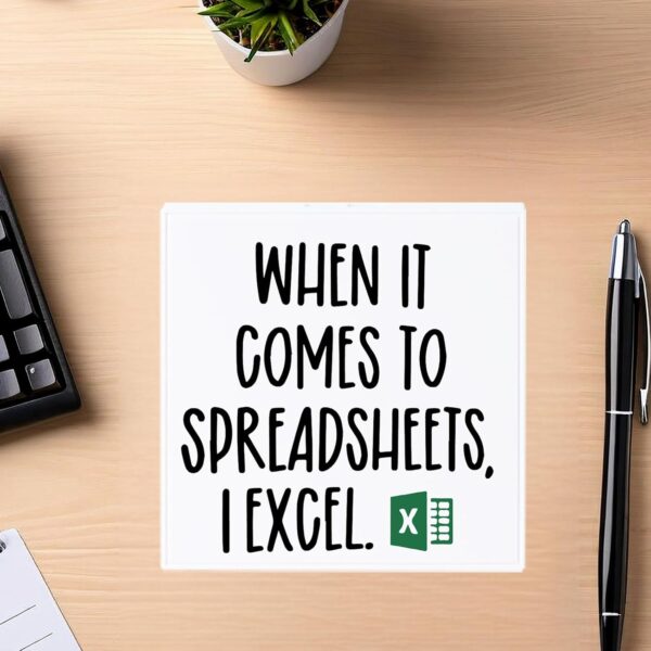 Funny Desk Sign Accountant Gifts for Women Men When It Comes To White - Image 3