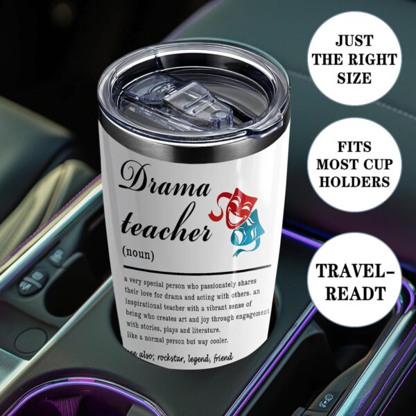 Theater Tumbler, 20 oz Insulated Stainless Steel 20 Ounce, drama teacher - Image 5