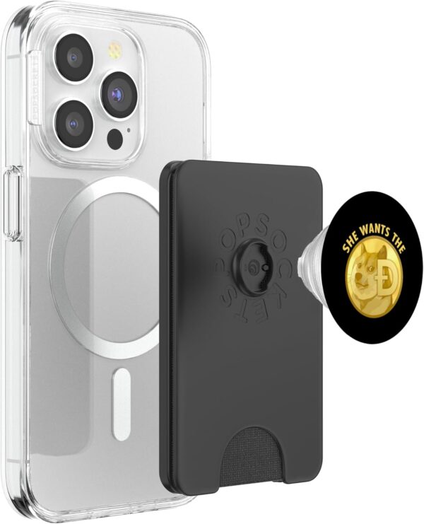 Funny She Wants The D Dogecoin Cryptocurrency Doge Cryptos PopSockets Black - Image 3