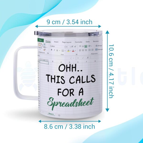 Hyturtle Accountant Gifts for Women, Men, Boss, 12 Oz, - Image 3