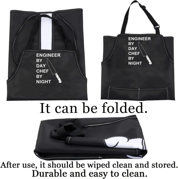 PXTIDY Funny Engineer Gift Kitchen Apron Cooking Lover By Black - Image 7