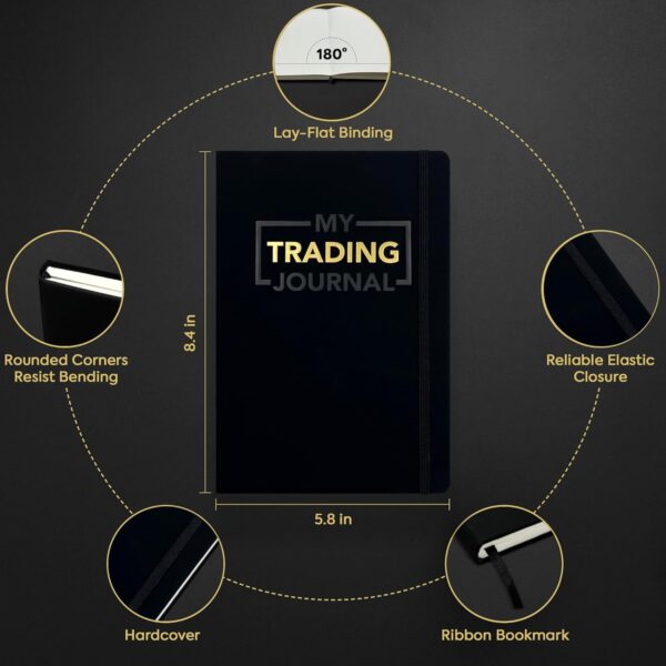 My Trading Journal - Premium Log Book for Stock Market, A5, Black - Image 3