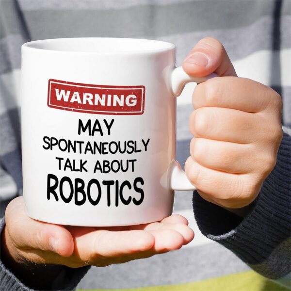 Retreez Funny Robotics Mug - May Talk About 11-Ounce, ENG010 - White - Image 4