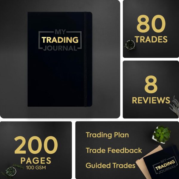 My Trading Journal - Premium Log Book for Stock Market, A5, Black - Image 2