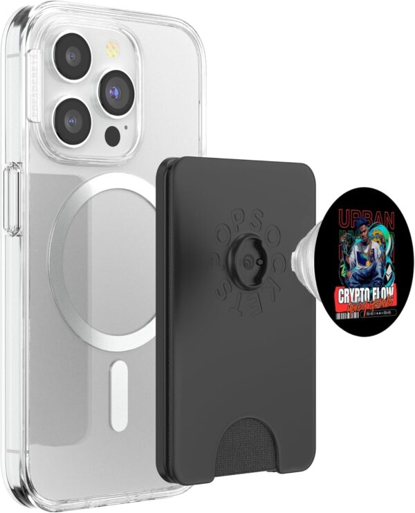 Crypto Flow Money grows PopSockets PopWallet for MagSafe Black - Image 3
