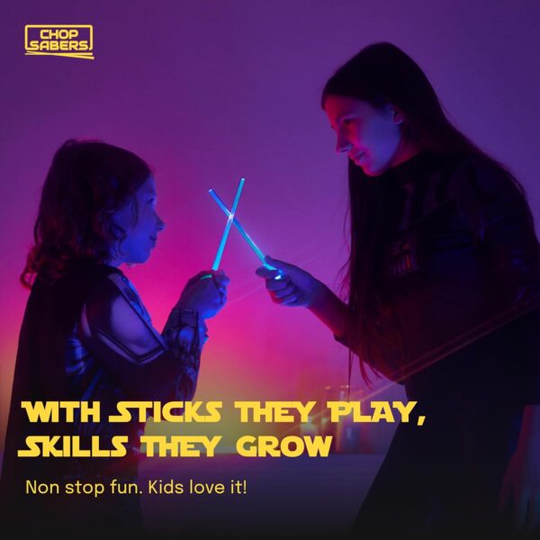 Lightsaber Chopsticks Light Up - LED Glowing Saber Star 1 pairs, Blue - Image 7
