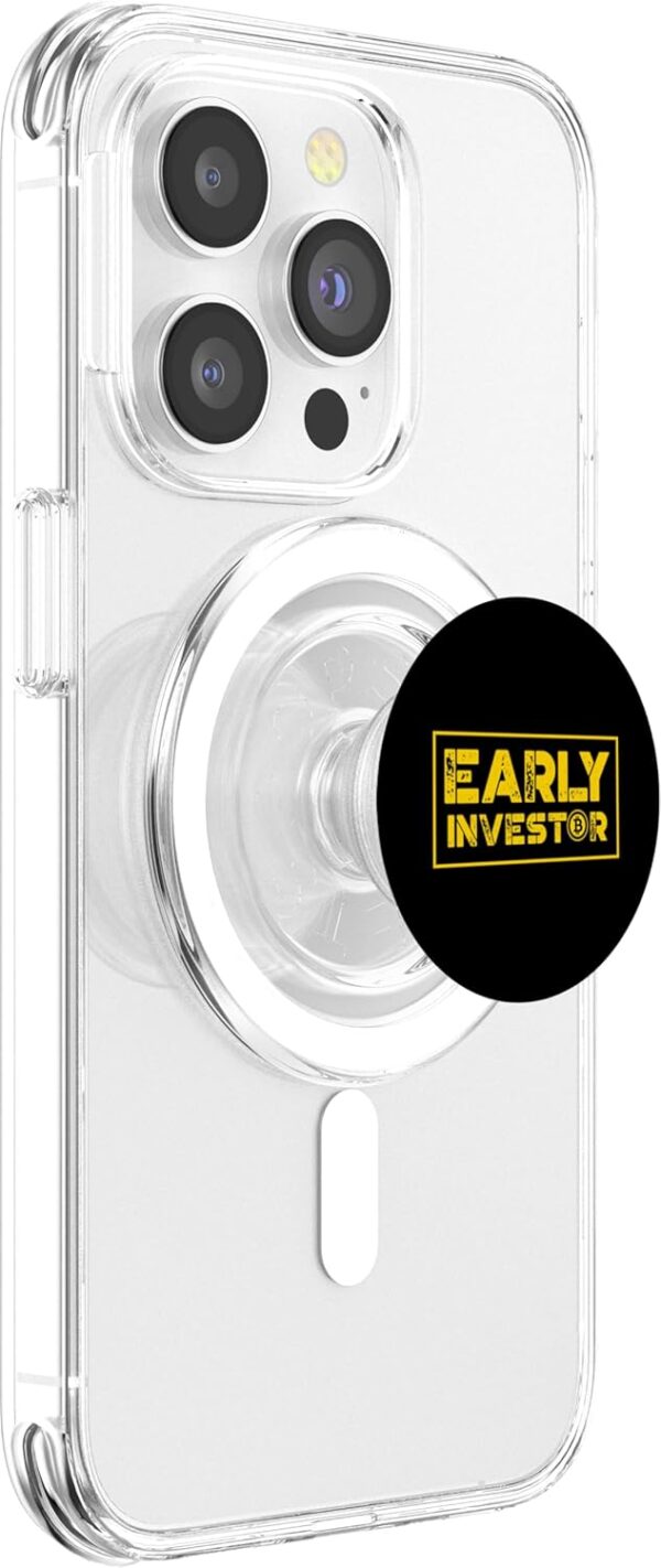 Early Investor Bitcoins Men Women Gifts for Crypto PopSockets PopGrip Clear - Image 4