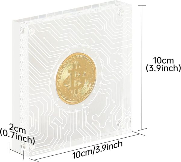 Crypto Coin Set with Display Case Bitcoin Showcase, Physical - Image 5