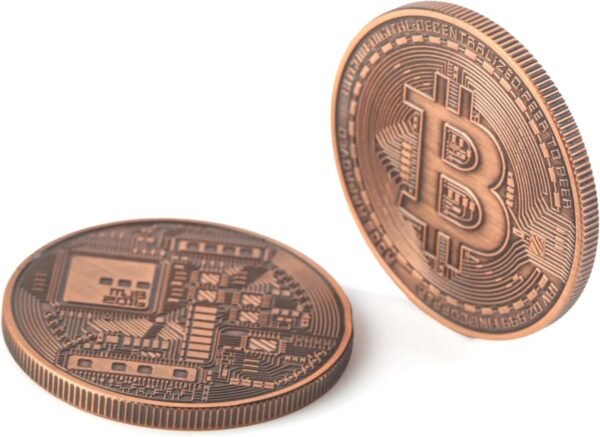Bitcoin Coins | 2X Copper Coin 1 oz.999 Pure | Gifts for Collectors &... - Image 3