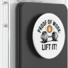 Proof of work: lift it, bitcoin gym life, crypto PopSockets Black - Image 4