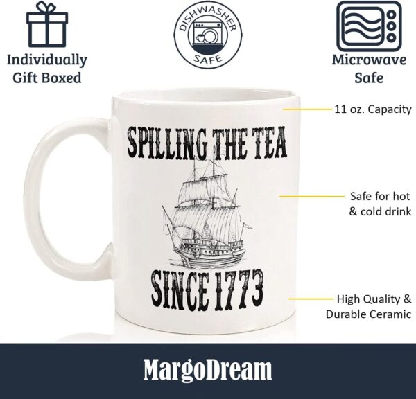 History Teacher Gift Spilling the Tea Since 1773 1 Count (Pack of 1), White - Image 6