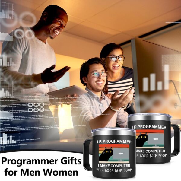 Qtencas Programmer Gifts for Men Women, I R I Make 1-Black - Image 2