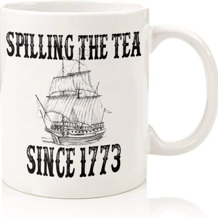 History Teacher Gift Spilling the Tea Since 1773 1 Count (Pack of 1), White