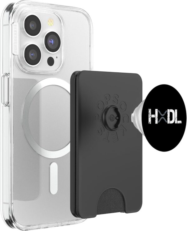 XRP HOLD Distressed Dark Crypto Trader Gift PopSockets PopWallet for Black - Image 3