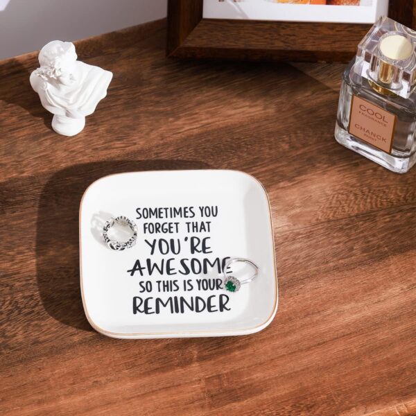 PUDDING CABIN Inspirational Gifts for Women Ring Dish You're Awesome - Image 6