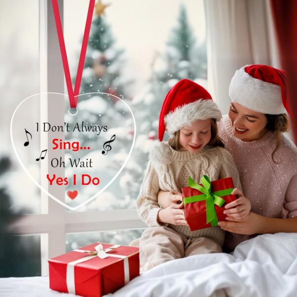 Singing Gifts for Women Clear Acrylic Christmas Tree Ornaments Music... - Image 6