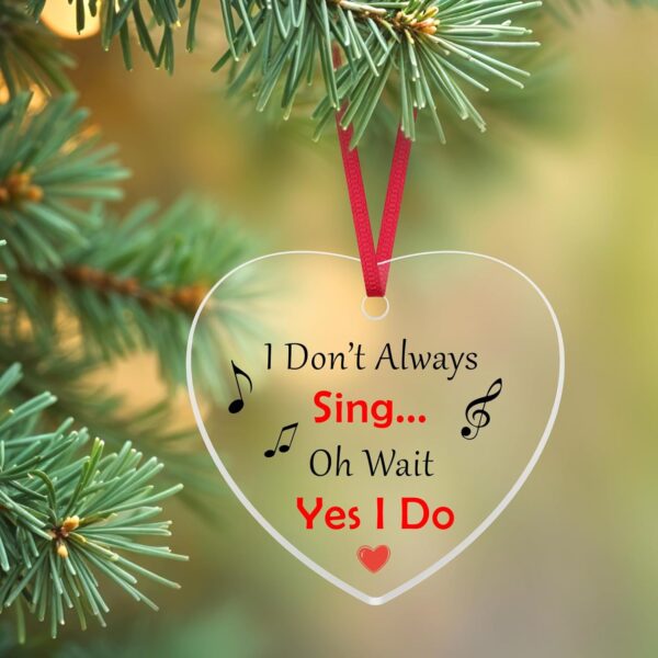 Singing Gifts for Women Clear Acrylic Christmas Tree Ornaments Music... - Image 4