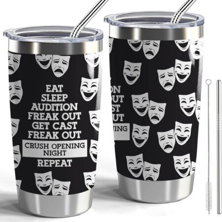 Theatre Gift Broadway Musical 20oz Stainless 20.0 Ounce, Theatre-Eat Sleep