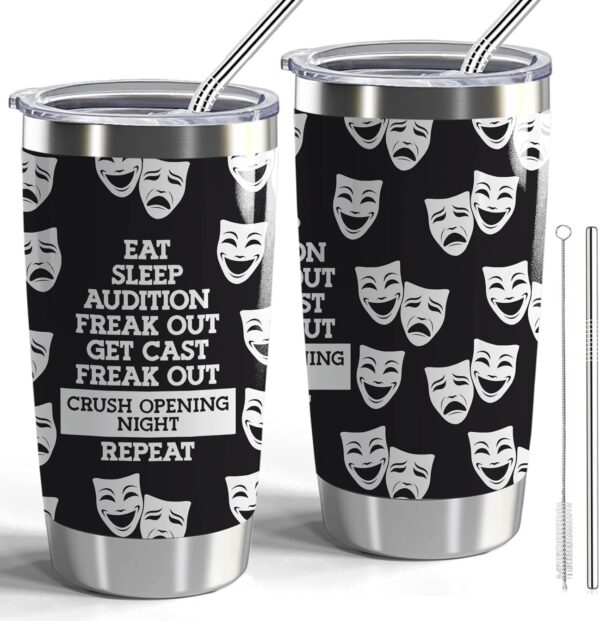 Theatre Gift Broadway Musical 20oz Stainless 20.0 Ounce, Theatre-Eat Sleep