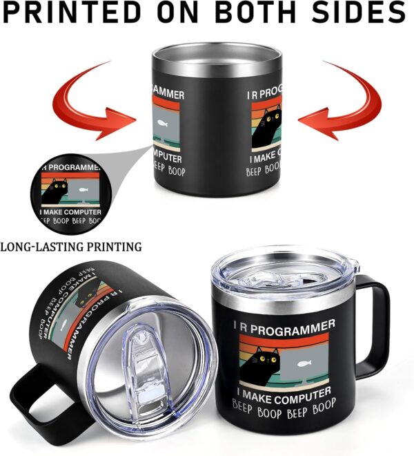 Qtencas Programmer Gifts for Men Women, I R I Make 1-Black - Image 3