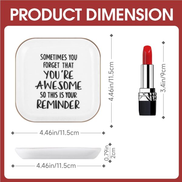 PUDDING CABIN Inspirational Gifts for Women Ring Dish You're Awesome - Image 5