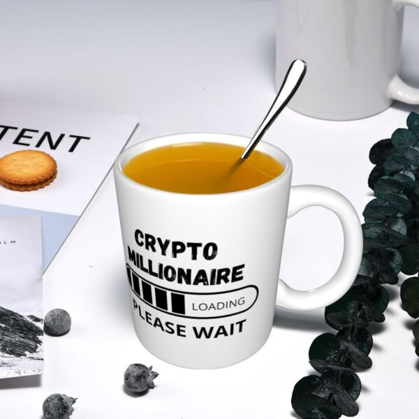 Crypto Millionaire Loading... Ceramic Coffee Mug Cup, Funny Large, White - Image 8