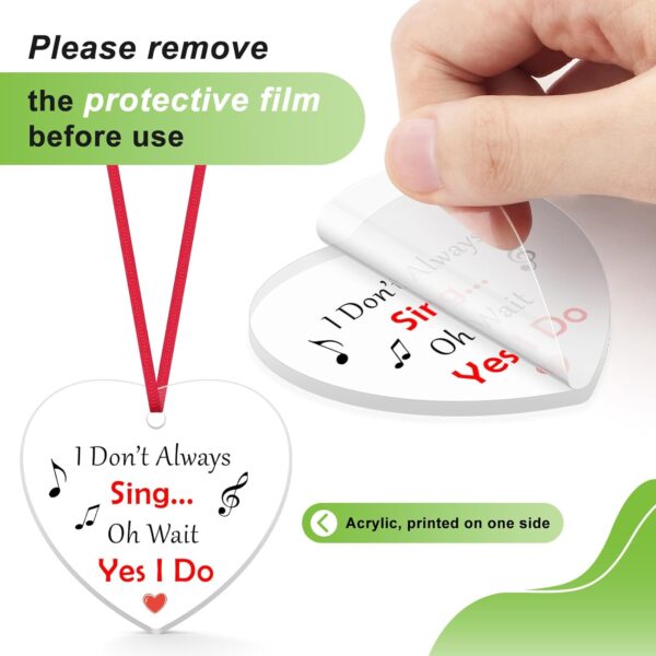 Singing Gifts for Women Clear Acrylic Christmas Tree Ornaments Music... - Image 3