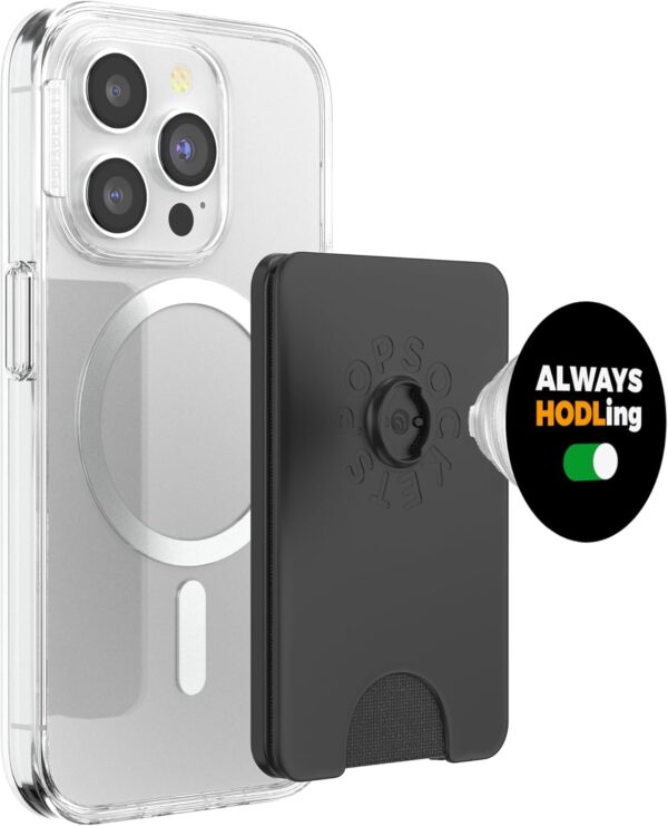 Bitcoin Hodl Hold Always HODL ON Crypto Currency PopSockets PopWallet Black - Image 3
