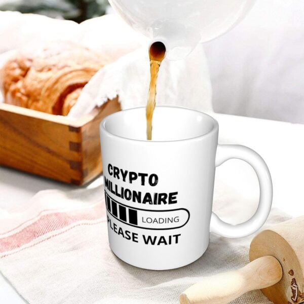 Crypto Millionaire Loading... Ceramic Coffee Mug Cup, Funny Large, White - Image 6