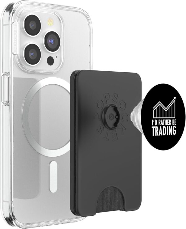 I Rather be Trading Crypto Forex Stock Market Trader Gift PopSockets Black - Image 3