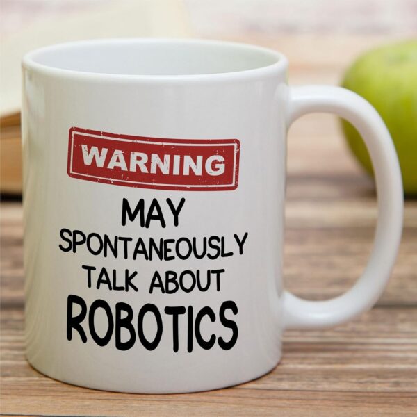 Retreez Funny Robotics Mug - May Talk About 11-Ounce, ENG010 - White - Image 3