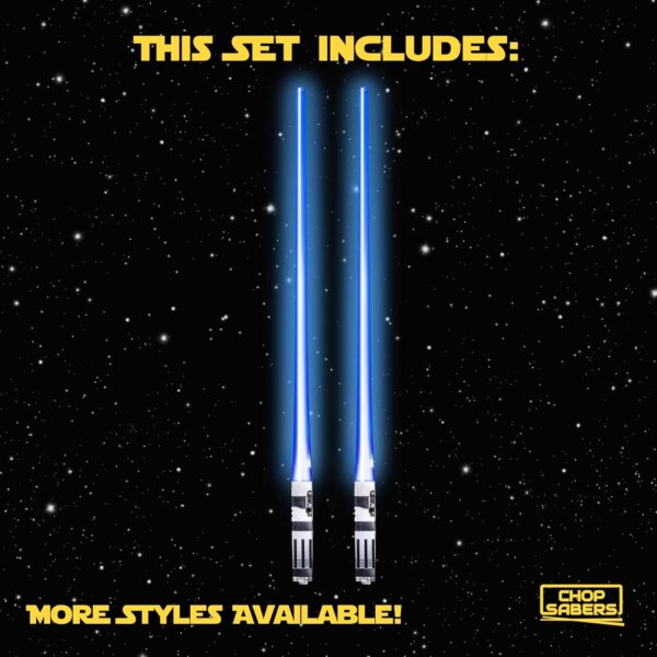 Lightsaber Chopsticks Light Up - LED Glowing Saber Star 1 pairs, Blue - Image 4